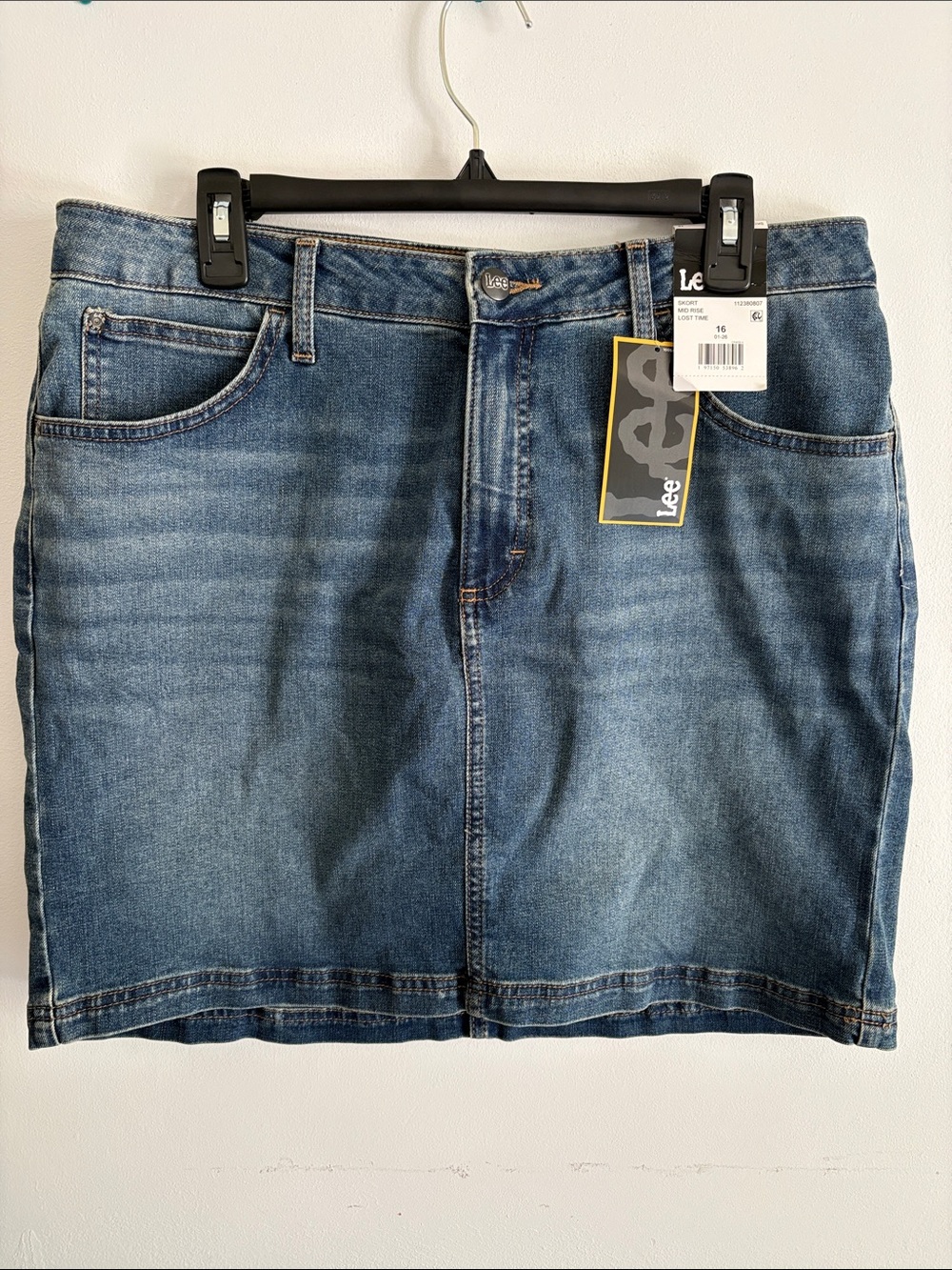 Lee Denim Women’s Skort Jean mid Rise Lost Time